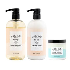 TUBBY TODD 3 Step Baby Bath & Skincare Routine The Regulars Bundle Baby Shampoo and Body Wash,Everyday Lotion & All Over Ointment Fragrance Free