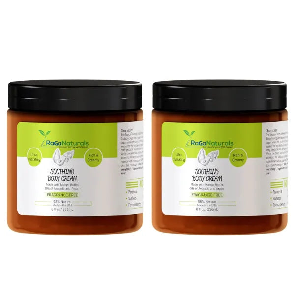 RaGaNaturals Hand & Body Cream - Fragrance-Free, Lavender & Tropical Bliss Moisturizer with Argan & Avocado Oils, Plant-Based, Vegan for All Skin Types -  8 Fl Oz, Pack of 2