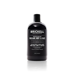 Brickell Men's Rapid Wash, Natural and Organic 3 in 1 Body Wash Gel for Men, 16 Ounce