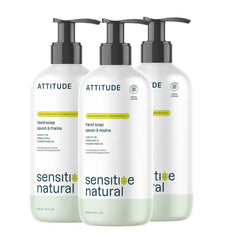 ATTITUDE Moisturizing Hand Soap for Sensitive Skin Enriched with Oat, EWG Verified, Plant and Mineral-Based Ingredients, Vegan & Cruelty-free, 16 Fl Oz