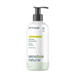ATTITUDE Moisturizing Hand Soap for Sensitive Skin Enriched with Oat, EWG Verified, Plant and Mineral-Based Ingredients, Vegan & Cruelty-free, 16 Fl Oz
