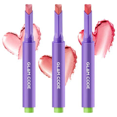 Glam Code Tinted Lip Balm Trio, Moisturizing Lipstick with Shea Butter, Hydrating Lip Makeup Set for Women & Girls, Vegan Formula, Cream Finish, Cruelty-free (3-Count)