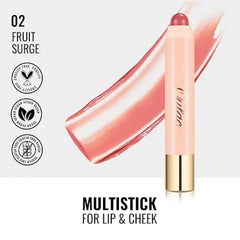 Oulac Magenta Lipstick - Lipstain and Blush Duo, Tinted Lip Balm, Moisturising and Nourishing, Glossy Finish