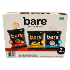 Bare Baked Crunchy, Fruit Variety & Crunchy Apple Chips Pack, 0.53 Ounce (Pack of 7)