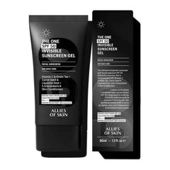 Allies of Skin Daily Face Sunscreen SPF 50 | Zero White Cast Lightweight Gel Formula | Dermatologist Tested Under Makeup Primer| Water-Resistant & PA++++ Broad Spectrum UVA/UVB