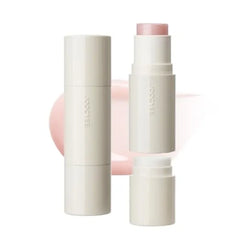 Joocyee Glazed Cream Blush Stick with Built-in Cushion Brush, Multi Use Stick for Cheeks Lips Eyes Hydrating Dewy Non-Greasy Long Lasting Makeup