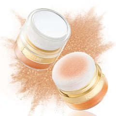 FOCALLURE Shimmer Highlighter Powder, Face & Body Highlighter Illuminator, Brightening Makeup with Powder Puff, Give your a Sparkle Glow Finish