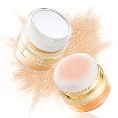 FOCALLURE Shimmer Highlighter Powder, Face & Body Highlighter Illuminator, Brightening Makeup with Powder Puff, Give your a Sparkle Glow Finish