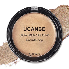 UCANBE Face & Body Cream Bronzer – Natural Sun-Kissed Glow, Buildable & Blendable Formula – Lightweight Illuminating Contouring Multi-Use Makeup Palette