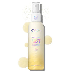 KYDA Sheer Body Sunscreen Mist, SPF 45, Radiant Glow Sunscreen Spray, Infused with Shimmer Body Oil, Ultra-fine Glowing Mist, Quick Drying, Lightweight Hydrating Spray, 4.06 fl oz