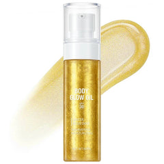 Lezero SPF 30 Body Glow Oil – Gold & Rose Gold Shimmer Sunscreen Lotion, Lightweight Moisturizing Body Oil, 2 oz
