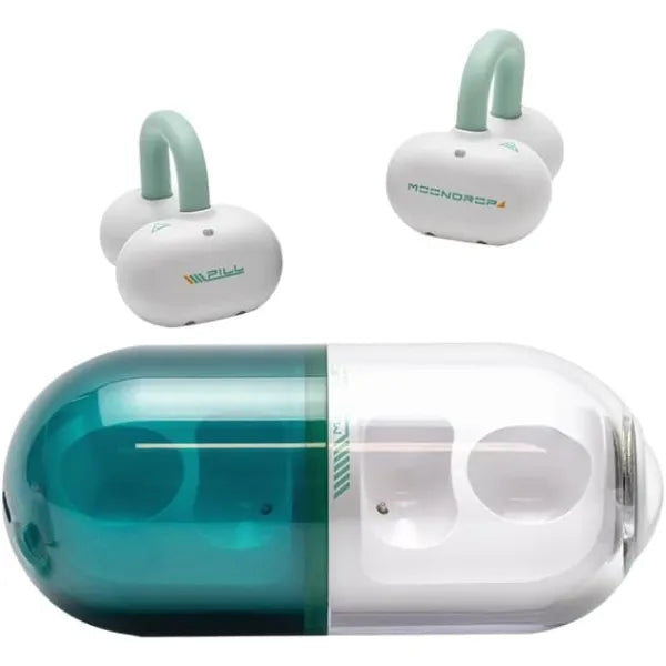 Moondrop Pill Open Ear Headphones Bluetooth 6.0 OWS Hanging Earphones IPX4 Open Ear Clip Wireless Earbuds Built-in AI ENC MD-0WS-003
