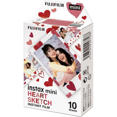 FUJIFILM Instax Mini Heart Sketch (10 Sheets)