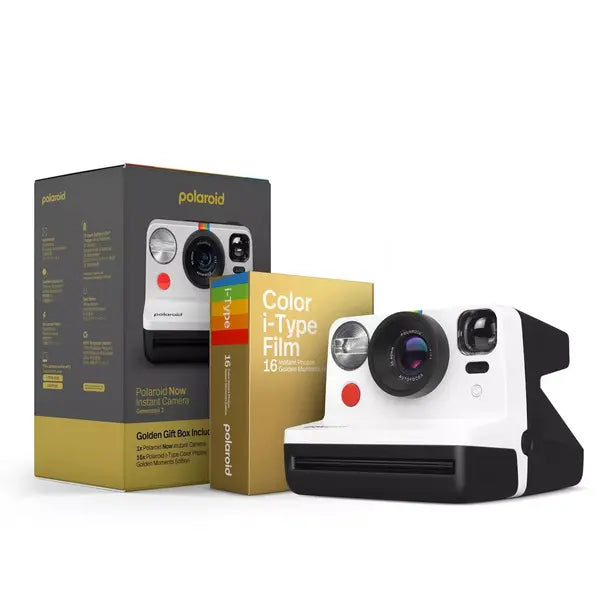 Polaroid Now Golden Gift Box Gen 2 Instant Camera - Black / White