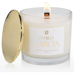 Lulu Candles Gifts for Women, Families, Housewarming, Birthday, Friends, and Personalized Gifts Jasmine, Oud & Sandalwood (11 Oz.,)