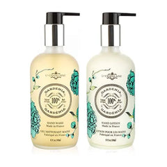 La Chatelaine Hand Wash & Lotion Set | Sulfate Free | Frosted Glass Bottles | Nourishing Shea Butter Formula | Natural and Organic | Made in France | 2 x 8.1 oz