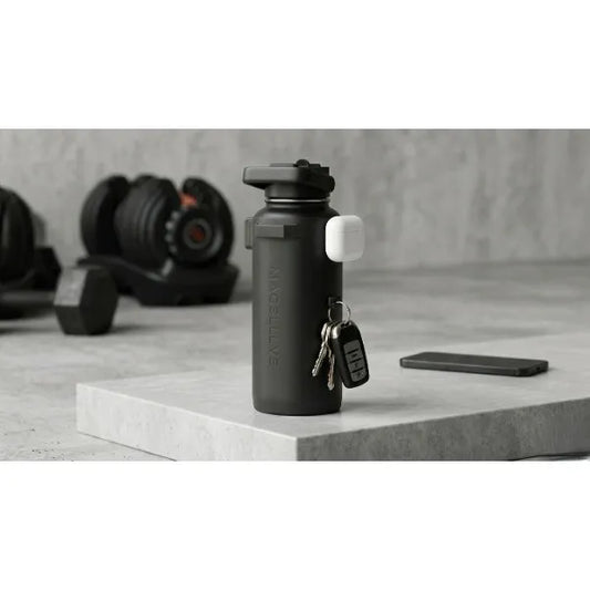MagSleeve Magnetic Water Bottle – 32oz Insulated Stainless Steel Bottle with Built-in Neodymium Magnet Sleeve for Phone & Accessories