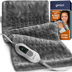 Geniani XL Electric Heating Pad 12"×24", Heat Pad for Neck, Shoulders and Muscle Pain with Auto Shut off