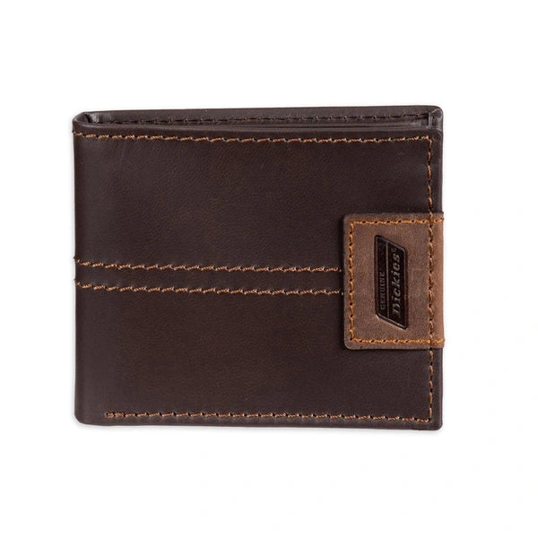 Genuine Dickies Men's Leather Extra Capacity Slimfold Wallet