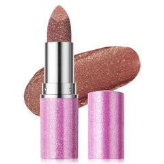 Erinde Glitter Shine Lipstick, Pearl Diamond Shimmery Creamy Lipcolor, Hydrating Glimmer Finish Lipsticks with Creamy Texture, Long Lasting High Pigmented Metallic Lip Stick Lip Stain