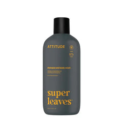 ATTITUDE 2-in-1 Body Wash & Shampoo for Men & Women, EWG Verified, Vegan, Natural Ingredients, Dermatologist-Tested - 16 Fl Oz