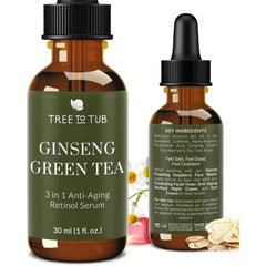 Tree to Tub Facial Serum – Anti-Aging, Hydrating & Brightening Serums with Hyaluronic Acid, Vitamin C, Retinol Alternative, Peptides, Niacinamide & Gentle AHAs for All Skin Types - 1 Fl oz / 30ml