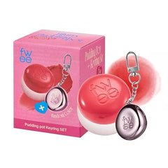 fwee Blurry Pudding Pot + Keychain SET Airbrushed Blush & Lip, Buildable Pigment, Long lasting, Lightweight, Easy to Blend, Natural Soft Matte Finish Makeup  Baddie