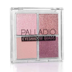 Palladio Eyeshadow Quads, Velvety Pigmented Blendable Matte, Metallic and Shimmer Finishes, Creamy Formula, Four Way Quad Eye Shadow Palette, Talc-Free