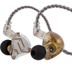 Linsoul KZ ZS10 Pro, 4BA+1DD 5 Driver in Ear Monitor, HiFi Wired Earbuds, Gaming Earbuds, Hybrid IEM Earphones with Stainless Steel Faceplate, Detachable Cable for Musician(Without Mic)