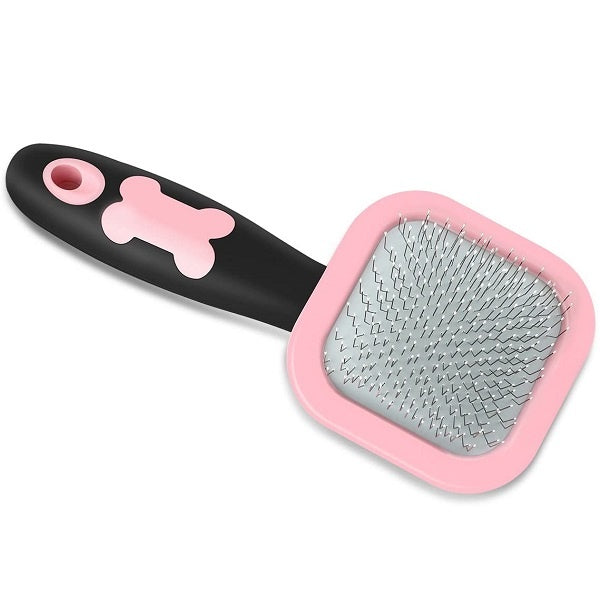 Glendan Dog Brush &amp; Cat Brush- Slicker Pet Grooming Brush- (Pink)