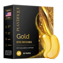 PLANTIFIQUE 24K Gold Under Eye Patches for Puffy Eyes, Dark Circles