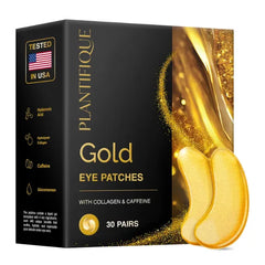 PLANTIFIQUE 24K Gold Under Eye Patches for Puffy Eyes, Dark Circles