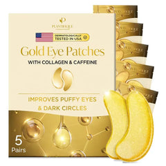 PLANTIFIQUE 24K Gold Under Eye Patches for Puffy Eyes, Dark Circles