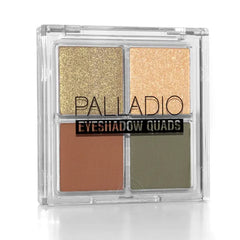 Palladio Eyeshadow Quads, Velvety Pigmented Blendable Matte, Metallic and Shimmer Finishes, Creamy Formula, Four Way Quad Eye Shadow Palette, Talc-Free