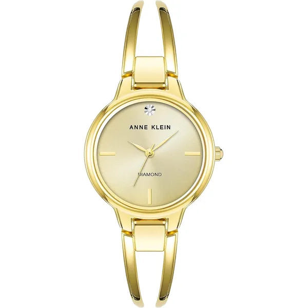 Anne Klein Women's Genuine Diamond Dial Bangle Watch