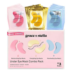 grace & stella Award Winning Under Eye Mask Reduce Dark Circles, Puffy Eyes, Undereye Bags, Wrinkles, Gel Under Eye Patches, Birthday Gifts for Women