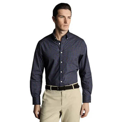 Charles Tyrwhitt Men's Slim Fit Non-Iron Stretch Check Oxford Shirt