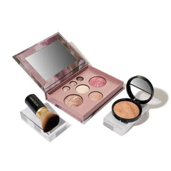 LAURA GELLER NEW YORK Baked Starter Kit - Best of the Best Full Face Palette + Baked Balance-n-Brighten Powder Foundation + Retractable Angled Kabuki Brush Set
