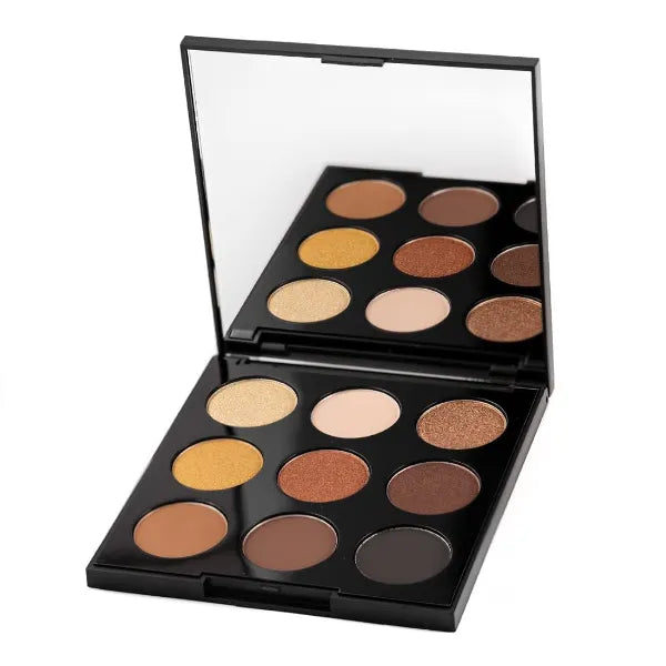 Palladio Ultimate 9-Count Eyeshadow Palette, Talc-Free Formula, High Pigmented Shades in A Mix of Matte & Shimmer Finishes, Blendable Long Lasting Colorful Professional-Grade Makeup