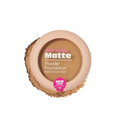 Ruby Kisses Face Powder Foundation, Pressed Compact Makeup Setting Powder, Full Coverage Matte Lightweight, Long-Lasting, Perfect Finishing Powder, Convenient, Sponge & Mirror Included