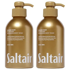 Saltair Body Wash,  2 Pack. Moisturizing Body Cleanser with Monoi Oil and Cupuacu Butter. Luxury Shower Gel for Women and Men.Paraben Free. 2x 17oz Pump Bottles