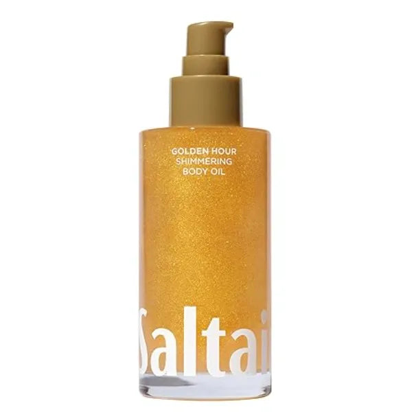 Saltair Shimmering Body Oil Scented Dry Oil Moisturizer with Light Reflecting Pearl Pigments. Moisturizing Glow for All Skin Types 4 Fl Oz