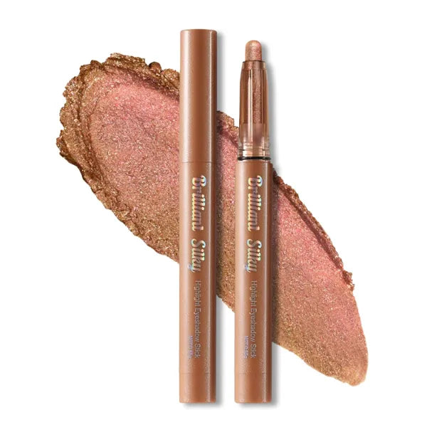 Erinde Glitter Eyeshadow Sticks, Cream Shimmer Eye Shadow Stick, Long-Lasting, Waterproof, Crease-Proof Multichrome Eye Brightener Highlighter Stick Makeup, Vegan & Cruelty-Free