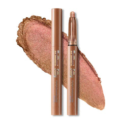Erinde Glitter Eyeshadow Sticks, Cream Shimmer Eye Shadow Stick, Long-Lasting, Waterproof, Crease-Proof Multichrome Eye Brightener Highlighter Stick Makeup, Vegan & Cruelty-Free
