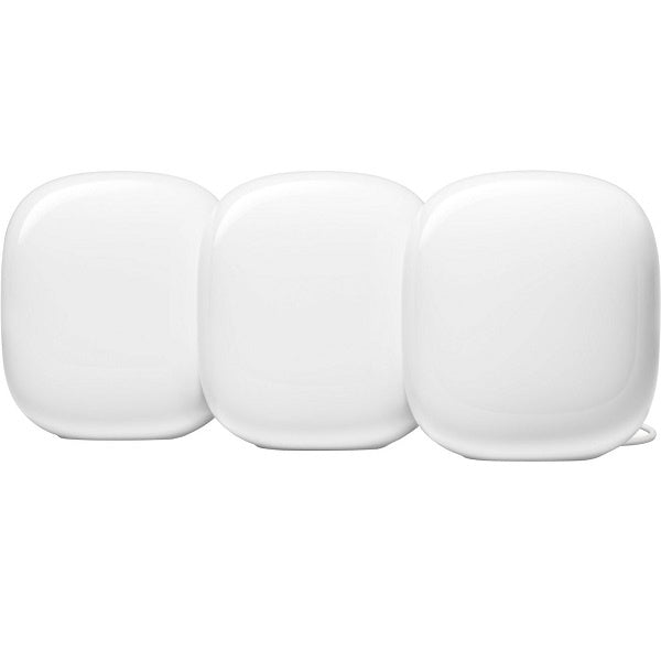 Google Nest Wi-Fi Pro 6e Mesh Router (3 Pack) (GA03690-US) - Snow