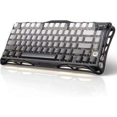 GravaStar Mercury K1 75% Wireless Mechanical Gaming Keyboard – Aluminum Alloy Exoskeleton, Hot-Swappable Gasket Mount, RGB Backlit