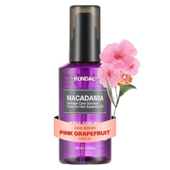 KUNDAL Damage Repair Hair Serum with Macadamia seed oil | Nourishing Intense Repair hair serum for Dry & Frizzy Hair | Lightweight Essential Oil Blend | Pink Grapefruit Scent, 3.38 fl oz (100ml)