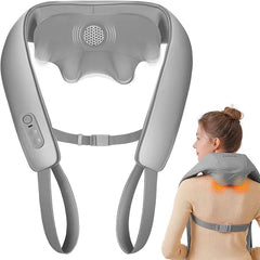 KNQZE Neck and Shoulder Massager with Heat, Cordless Back and Neck Massager, Upgraded Graphene Heating, 4D Shiatsu Deep Kneading Massage for Shoulder, Back,Leg,Pain Relief, Portable Gifts for Dad Mom Friend