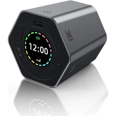 GENERIC Smart Flip Cube Timer, Six-Sided Rotating Productivity Timer with Preset & Custom Countdown for Office, Study, Gym & Classroom Use