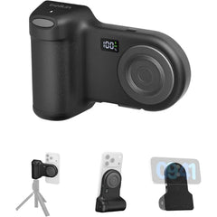 Belkin Magnetic Wireless Charging Camera Grip 9300mAh – Power Bank with Retractable USB-C Cable, Bluetooth, LCD Screen & Tripod Mount for iPhone & Smartphones